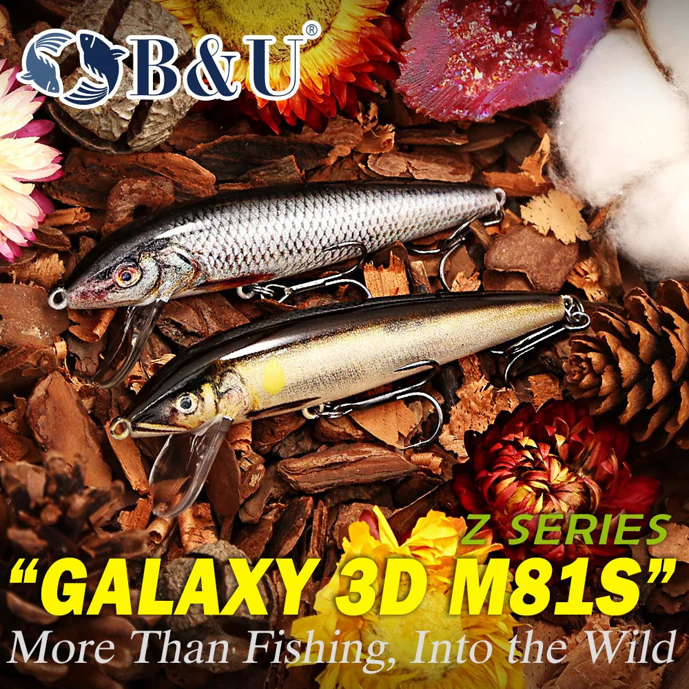 B&U Sinking Minnow Lure Set – Trout Pike Jerkbait 3/4 Pcs Fishing Lure Set P3