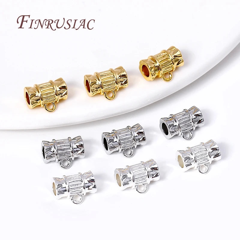 18K Gold Plated Bamboo Tube Bail Spacer Beads – DIY Jewelry Findings Jewelry Findings P3