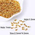 18K Gold Plated 2.5mm Pendant Bail Beads | DIY Jewelry Findings Jewelry Findings P3 18k Real Gold Plated 40 Pieces