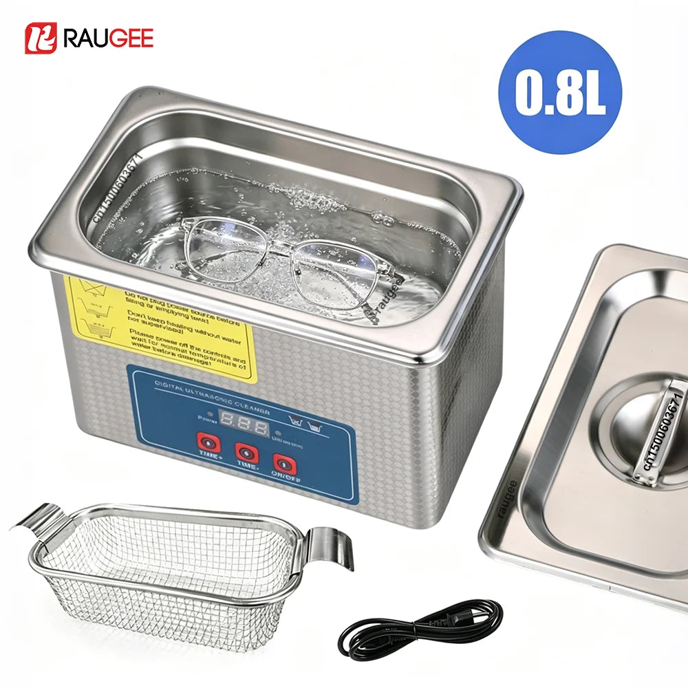 Raugee 800ml Ultrasonic Cleaner 40kHz – Jewelry & Glasses Ultrasonic Cleaner P3