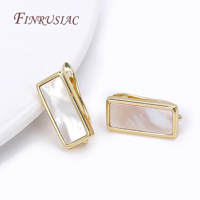 18K Gold Plated Shell Earring Hooks & Clasps | DIY Jewelry Findings Earring Jewelry Findings P3