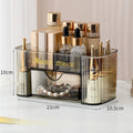 Multi-Tier Transparent Makeup Organizer with Drawers Makeup Organizer P3 Grey