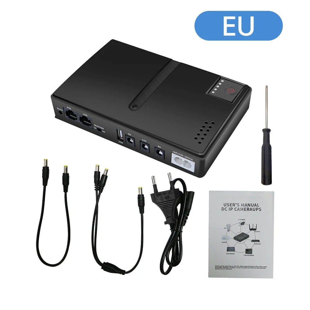 Gaqqee 1018L DC Mini UPS for Router & Modem | 5V–24V Output DC UPS Power Supply P3