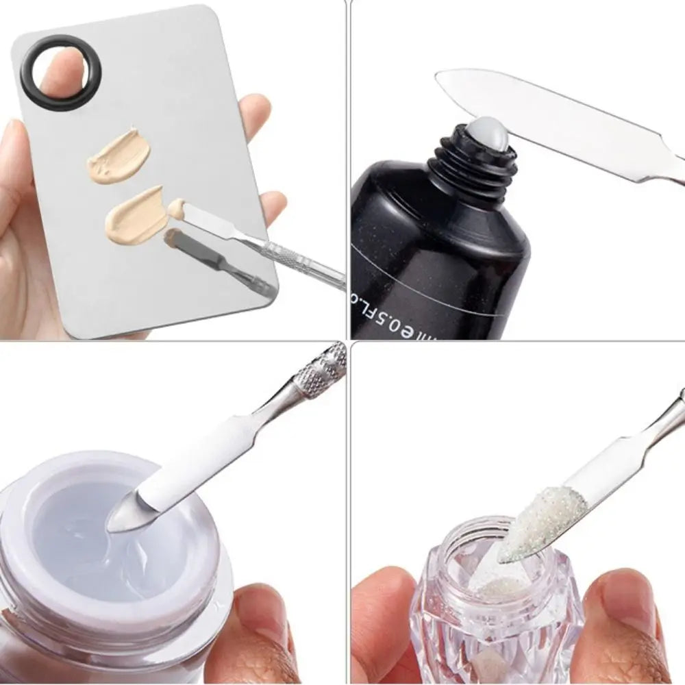 Stainless Steel Makeup Mixing Spatula | Pigment Blending Stick Makeup Mixing Spatula P3