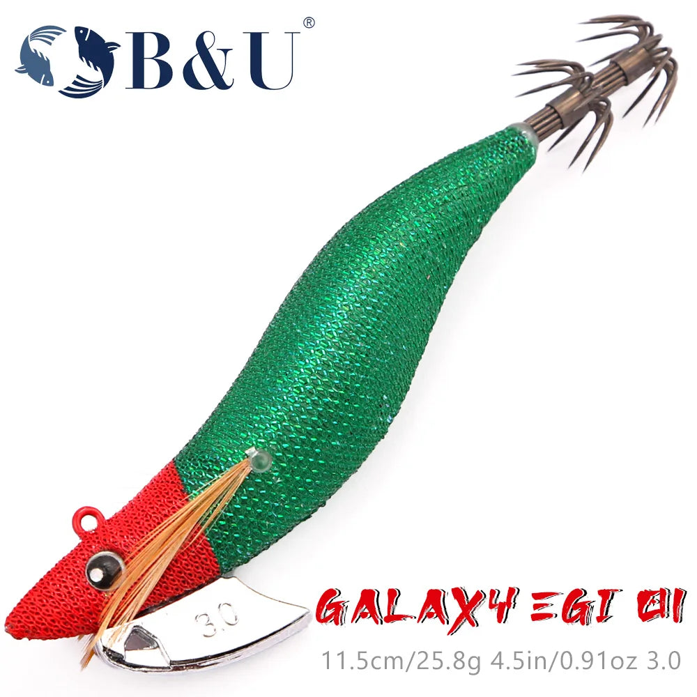 B&U Egi Squid Jig Lure – Slow Sinking Saltwater Fishing Tackle Squid Jig Lure P3