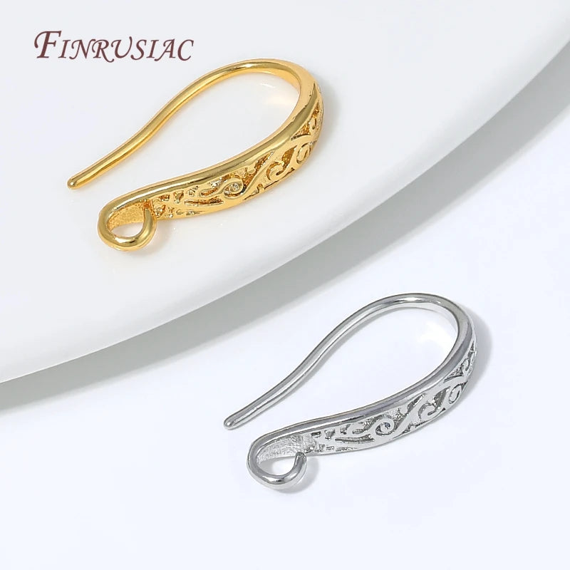 18K Gold Plated Filigree Earring Hooks | DIY Jewelry Findings Earring Hooks Findings P3