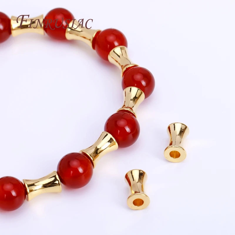 Gold Plated Brass Tube Spacer Beads 4×6mm | DIY Jewelry Making Jewelry Spacer Beads P3