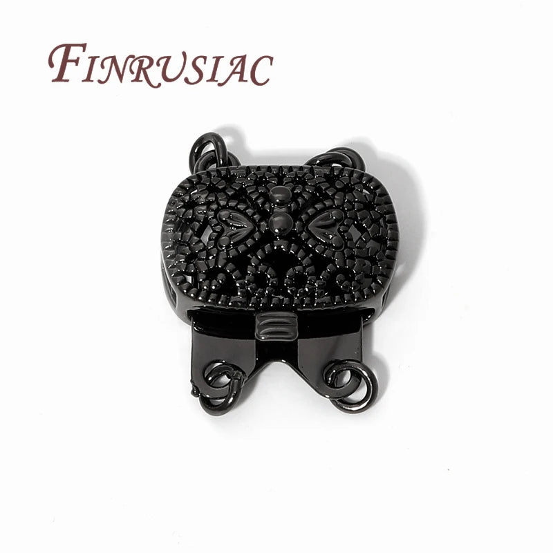 18K Gold Plated Brass Zircon Clasp Connectors for DIY Jewelry Jewelry Clasp Connector P3