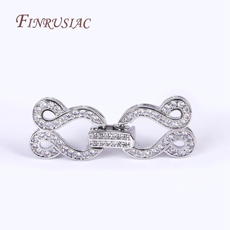 18K Gold Plated CZ Pearl Necklace Clasp – DIY Jewelry Findings Jewelry Clasp Findings P3