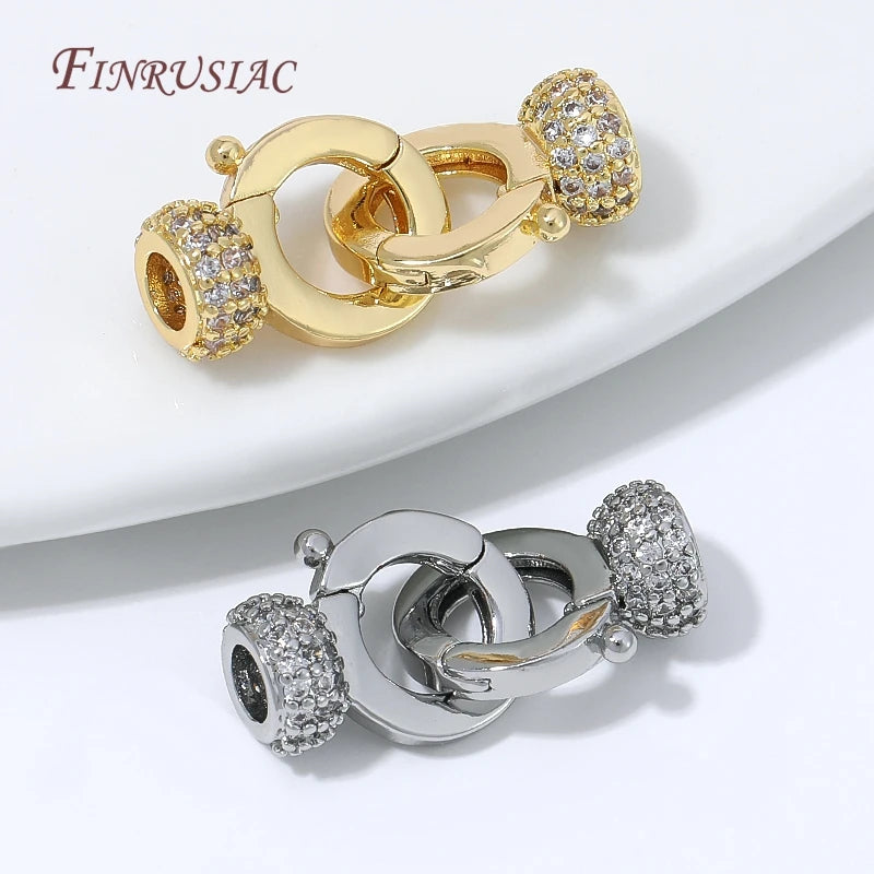 18K Gold Plated Pave CZ Clasp Connector | DIY Jewelry Findings Jewelry Clasp Connector P3