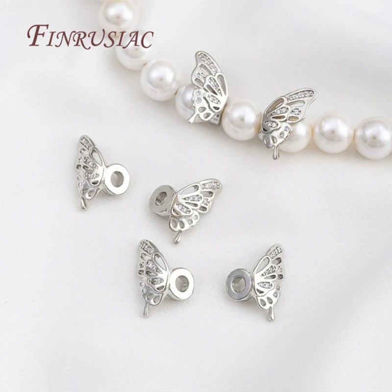 18K Gold Plated Zircon Butterfly Spacer Beads – DIY Jewelry Jewelry Spacer Beads P3