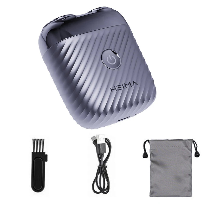 Portable Mini Electric Shaver for Men – IPX7 Twin Blade USB-C Electric Shaver P3 Glacier Silver USB Type-C
