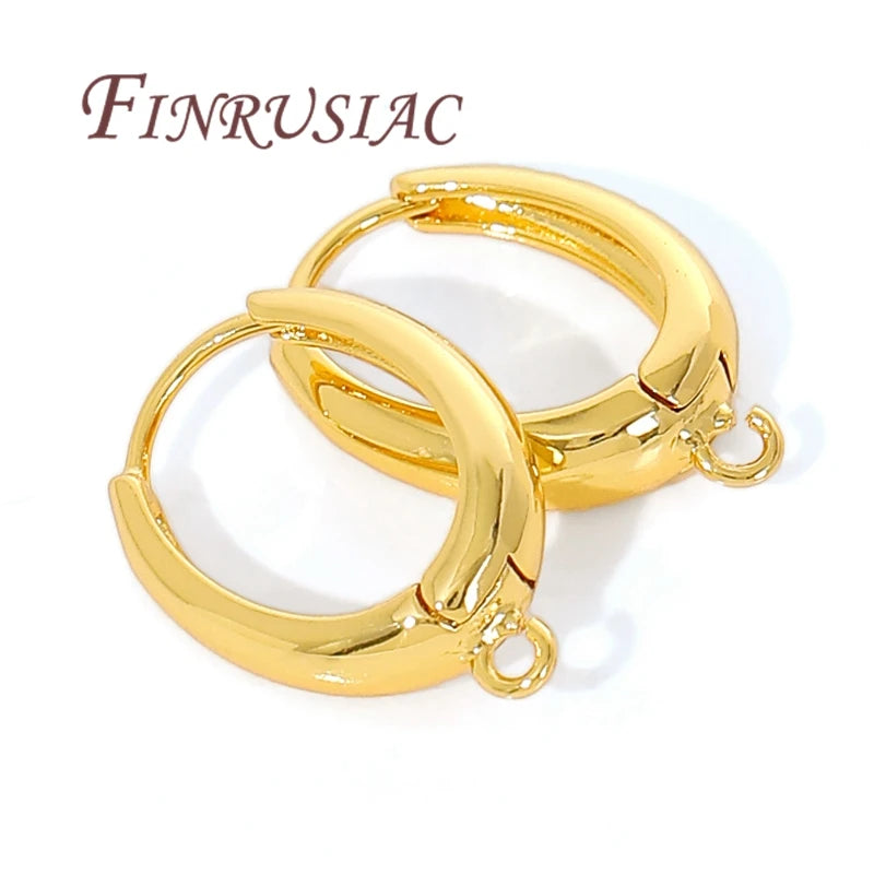 18K Gold Plated French Earring Hooks – Brass DIY Earwires Earring Hook Findings P3