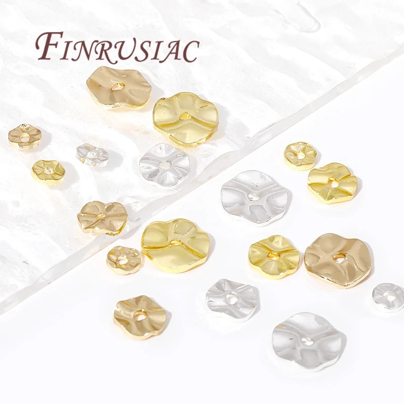 Gold Plated Wavy Spacer Beads – DIY Jewelry Making Findings Jewelry Making Beads P3