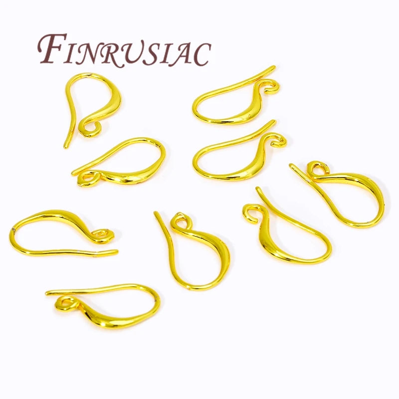 Gold Plated Hypoallergenic Earring Hooks 10pcs – DIY Jewelry Earring Hooks Findings P3