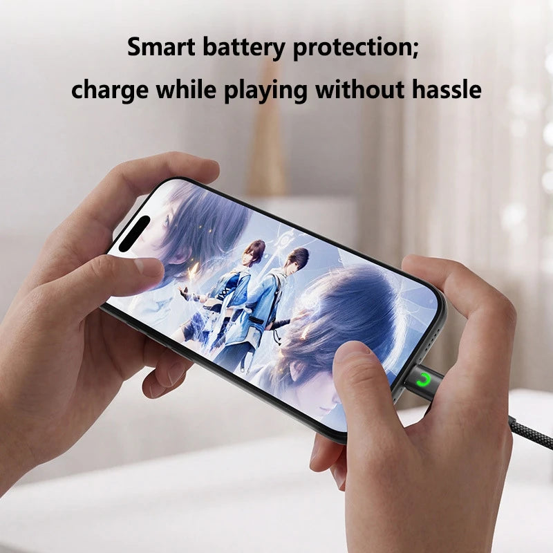 PD 240W Dual USB-C Fast Charging Cable – 6A Nylon Braided USB-C Charging Cable P3