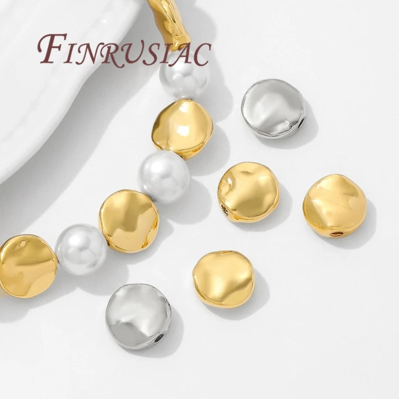18K Gold Plated Brass Spacer Beads 7mm – DIY Jewelry Making Jewelry Spacer Beads P3