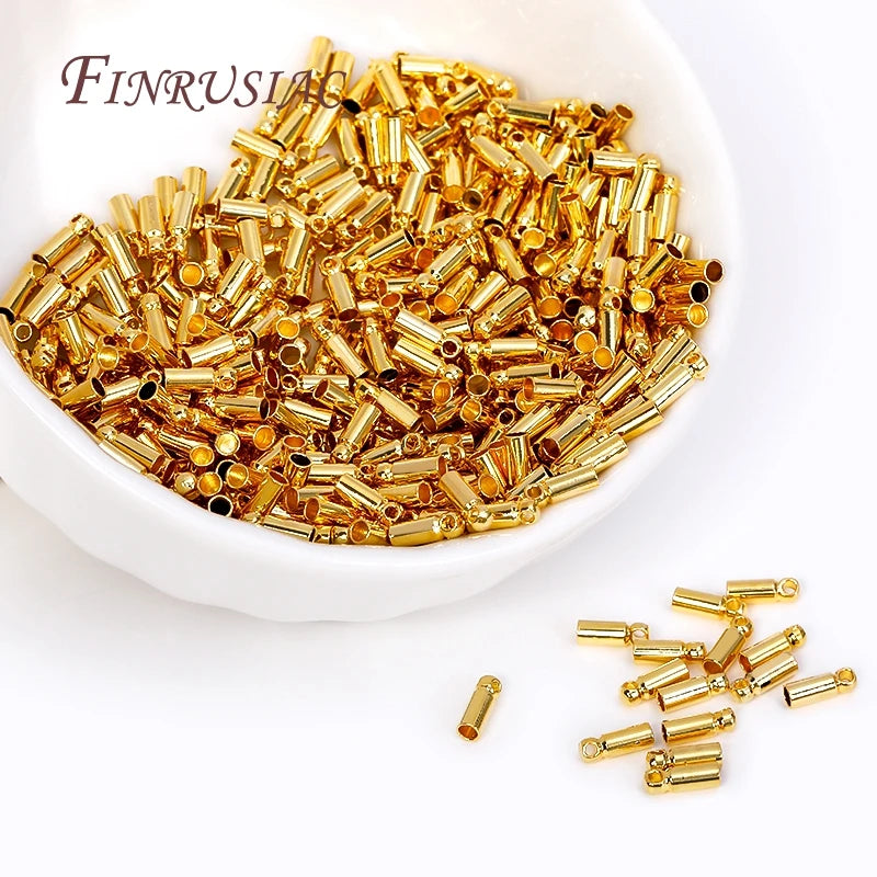 18K Gold Plated Brass End Cap Findings | DIY Jewelry Making Jewelry Making Findings P3