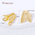 18K Gold Plated Leaf Flower Bead Caps – DIY Jewelry Findings Jewelry Findings P3 18K Real Gold Plated 1 piece