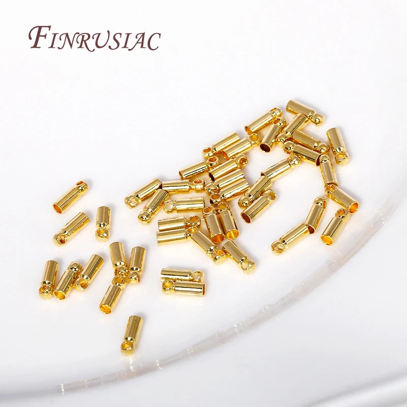 18K Gold Plated Brass End Cap Findings | DIY Jewelry Making Jewelry Making Findings P3