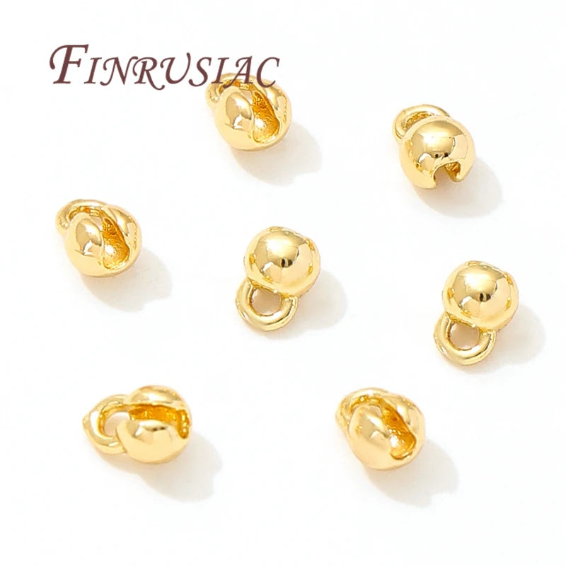 18K Gold Plated Crimp Bead End Caps – DIY Jewelry Findings Jewelry Findings P3