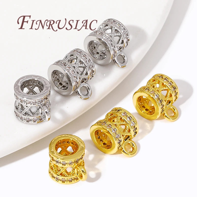 18K Gold Plated Zircon Pendant Bail Connectors | DIY Jewelry Pendant Bail Connector P3
