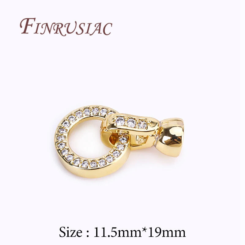 18K Gold Plated Zircon Clasp Connectors – DIY Jewelry Making Jewelry Clasp Connector P3 18K Real Gold Plated 2 pieces