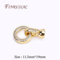 18K Gold Plated Zircon Clasp Connectors – DIY Jewelry Making Jewelry Clasp Connector P3 18K Real Gold Plated 2 pieces