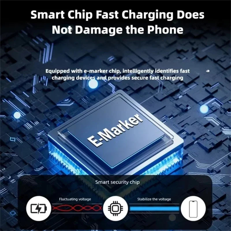 100W USB-C to USB-C Fast Charging Cable | 6A High-Speed Data USB-C Charging Cable P3