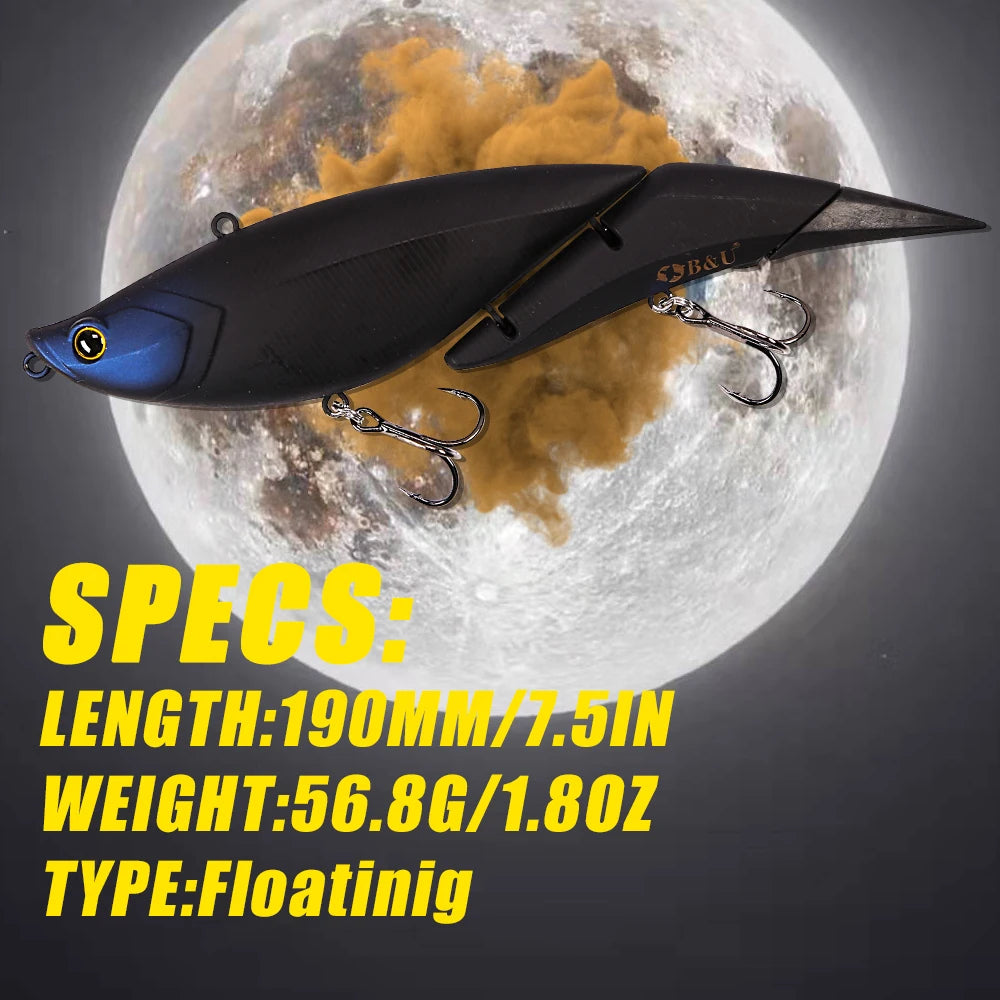 B&U 190mm Glider Swimbait Floating Lure – Bass Pike Zander Fishing Swimbait Lure P3