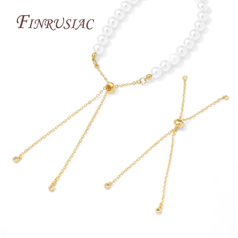 18K Gold Plated Sliding Adjustable Bracelet Chain | DIY Jewelry Jewelry Making Chain P3
