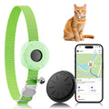 HONGTOP Cat GPS Tracker Collar | No Monthly Fee | iOS Pet GPS Tracker P3 Cat-Chain-Green