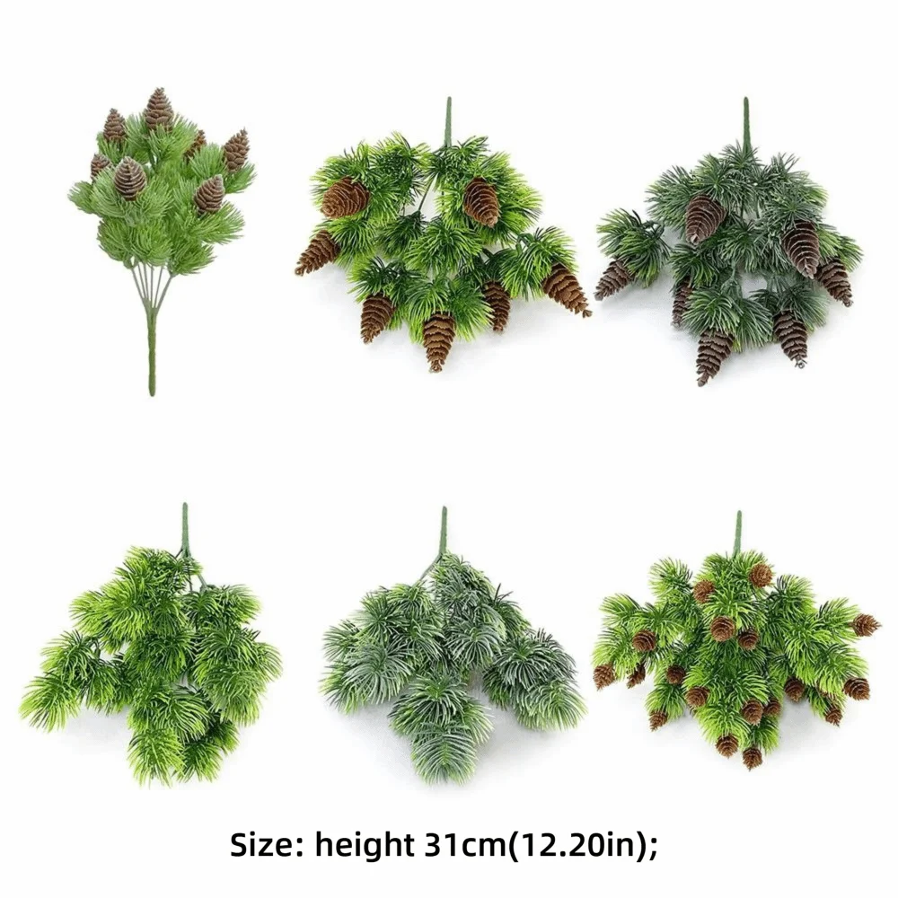 Artificial Pine Branch with Pine Cones – Faux Christmas Decor Artificial Pine Branch P3