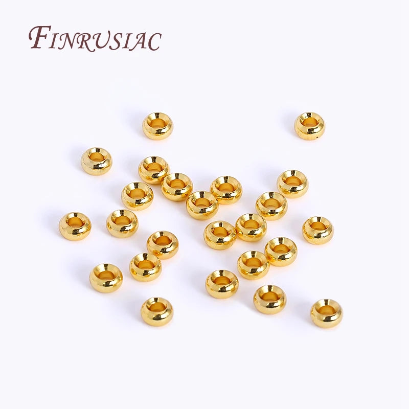 18K Gold Plated Brass Roundel Spacer Beads | DIY Jewelry Jewelry Spacer Beads P3