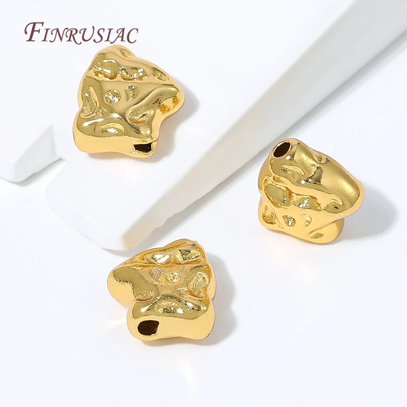 18K Gold Plated Irregular Spacer Beads | DIY Jewelry Making Jewelry Making Beads P3