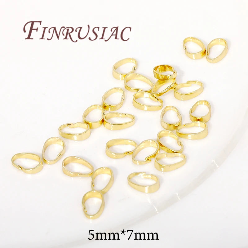 18K Gold Plated Pendant Clip Clasps – DIY Necklace Connectors Jewelry Findings P3 14K Gold Plated 40 pieces