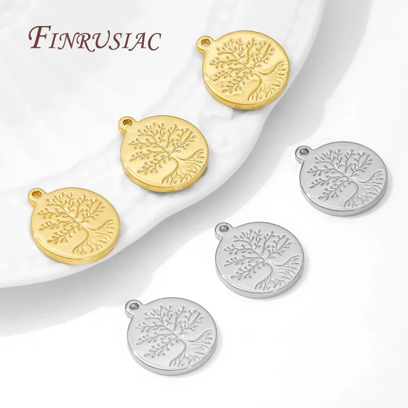 18K Gold Plated Tree of Life Charm Pendant – DIY Jewelry Jewelry Charm Pendant P3