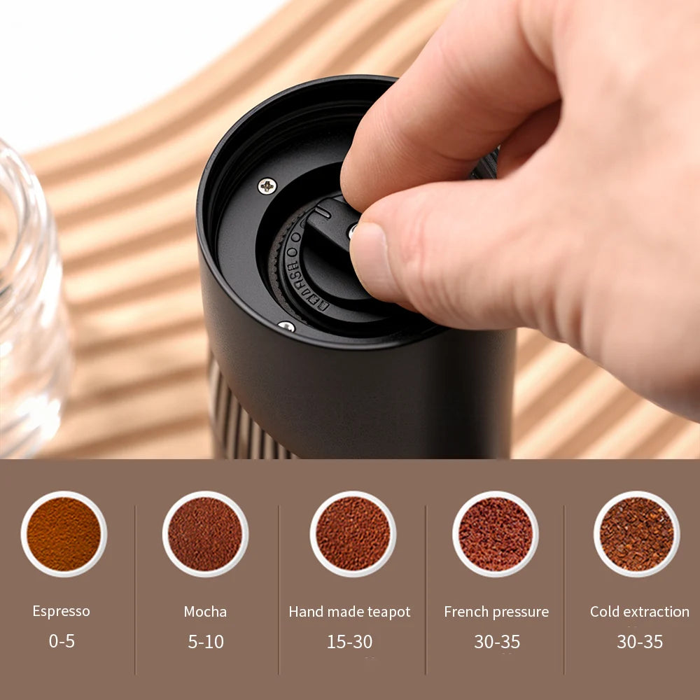CLITON Manual Coffee Grinder – 40-Gear Ceramic Burr Mill Manual Coffee Grinder P3