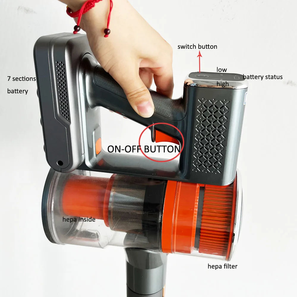 Cordless Handheld Vacuum Cleaner 2600mAh HEPA Cyclone Cordless Vacuum Cleaner P3
