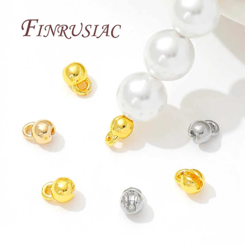 18K Gold Plated Crimp Bead End Caps – DIY Jewelry Findings Jewelry Findings P3