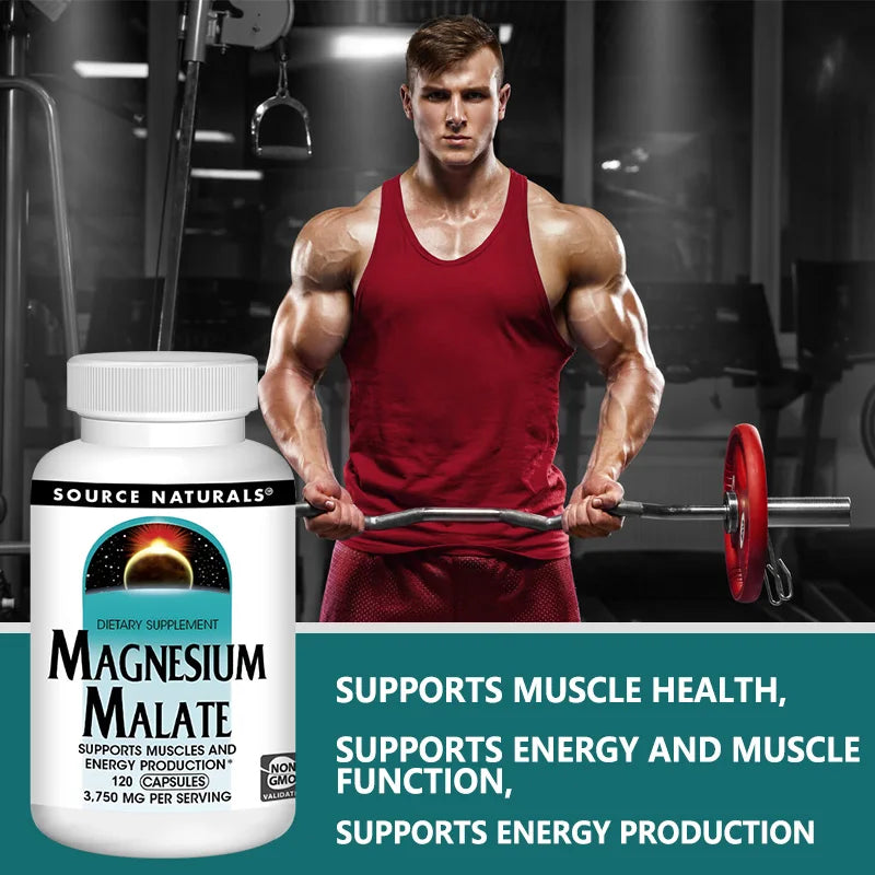 Magnesium Malate 3750mg Capsules – Muscle, Heart & Energy Mineral Supplement P3