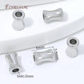 18K Gold Plated Bamboo Tube Spacer Beads | DIY Jewelry Findings Jewelry Spacer Beads P3 Rhodium Plated 30 pcs