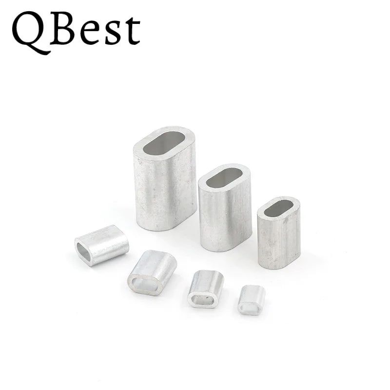 1000pcs Aluminum Oval Crimping Sleeves – Wire Rope Ferrule Clips Wire Rope Ferrule P3