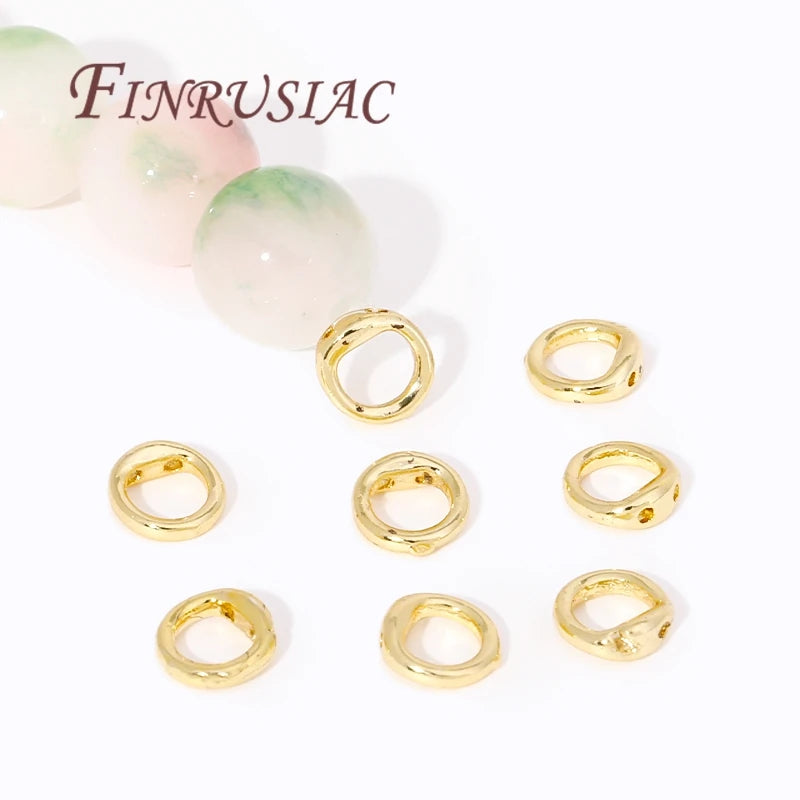 18K Gold Plated End Beads & Connecting Rings – DIY Jewelry Jewelry Findings P3