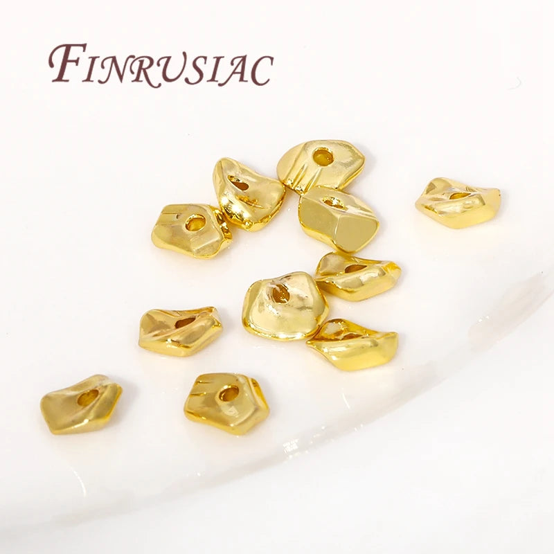18K Gold Plated Irregular Spacer Beads – DIY Jewelry Making Jewelry Spacer Beads P3