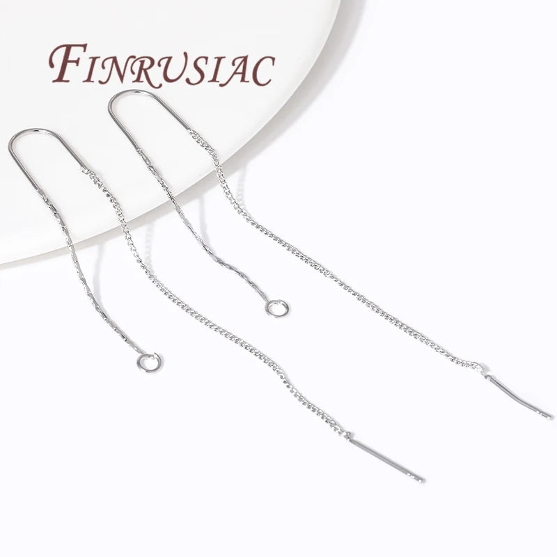 18K Gold Plated Long Tassel Ear Wires | Brass DIY Earring Findings Earring Findings P3