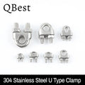 304 Stainless Steel U-Type Wire Rope Clips M2–M20 Rigging Clamps Wire Rope Clamp P3 M4-2pcs