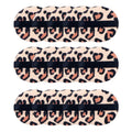 Leopard Print Velvet Powder Puff Set | 3 Shapes, Ribbon Strap Makeup Powder Puff P3 Round-15pcs