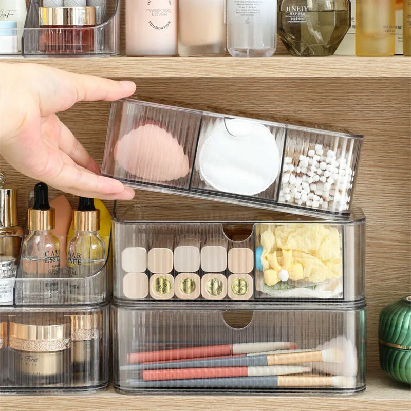 Stackable Drawer Makeup Organizer – Clear Acrylic Storage Box Makeup Storage Organizer P3