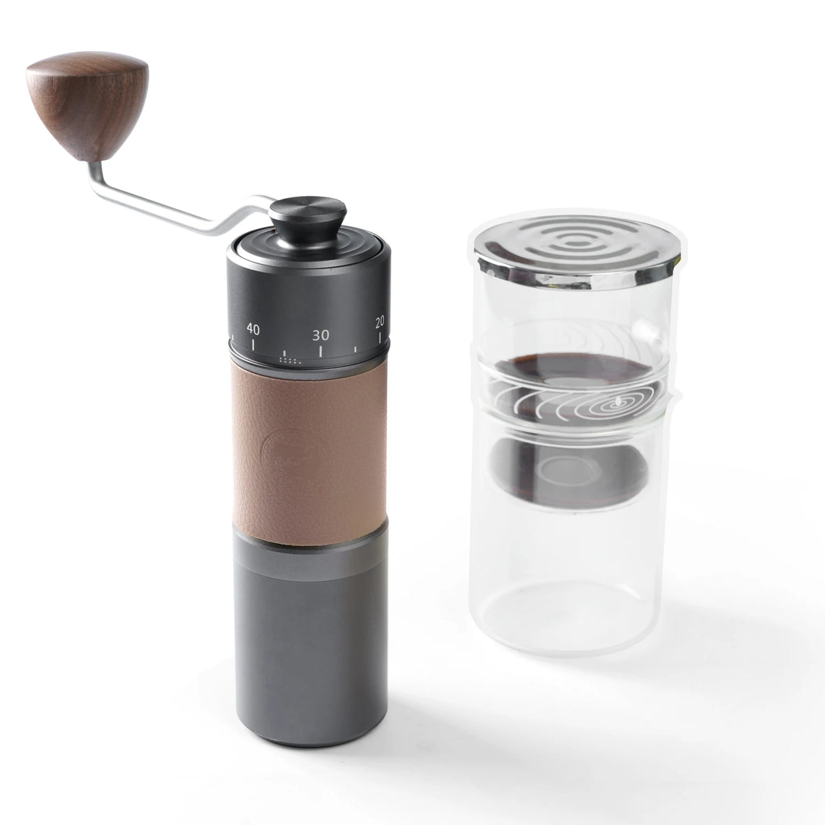 DUTRIEUX Manual Coffee Burr Grinder | Portable & Adjustable Manual Coffee Grinder P3
